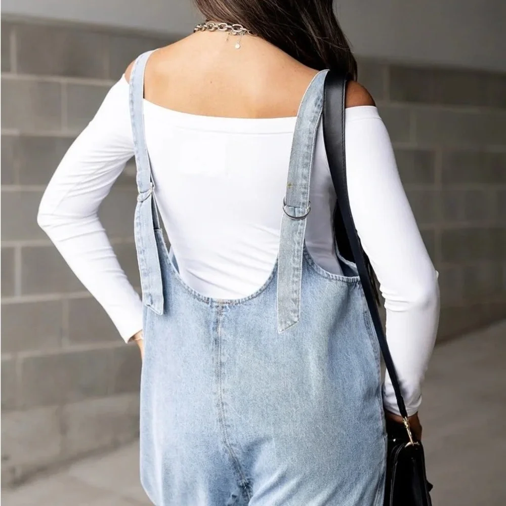 Cara Denim Jumpsuit - Picture 2 of 6